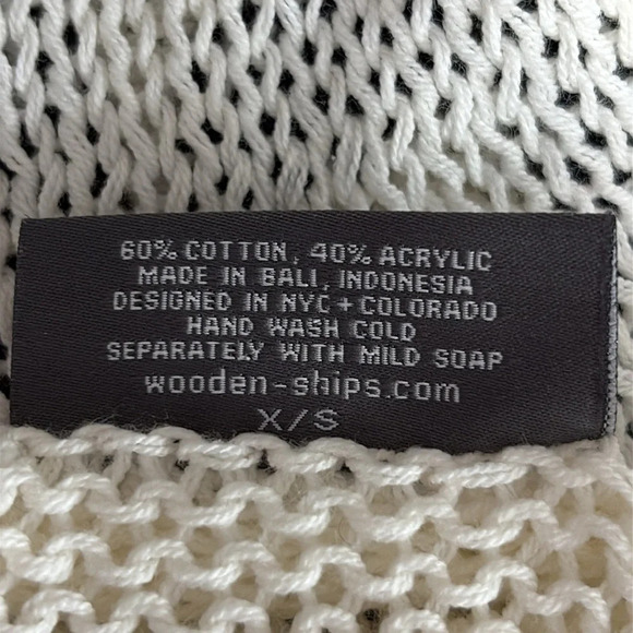 Wooden Ships Mom Wow Knit Open Weave Sweater - Size XS/S - Picture 5 of 5